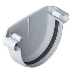 Заглушка желоба ПВХ Альта-Профиль Элит Белая 125 мм