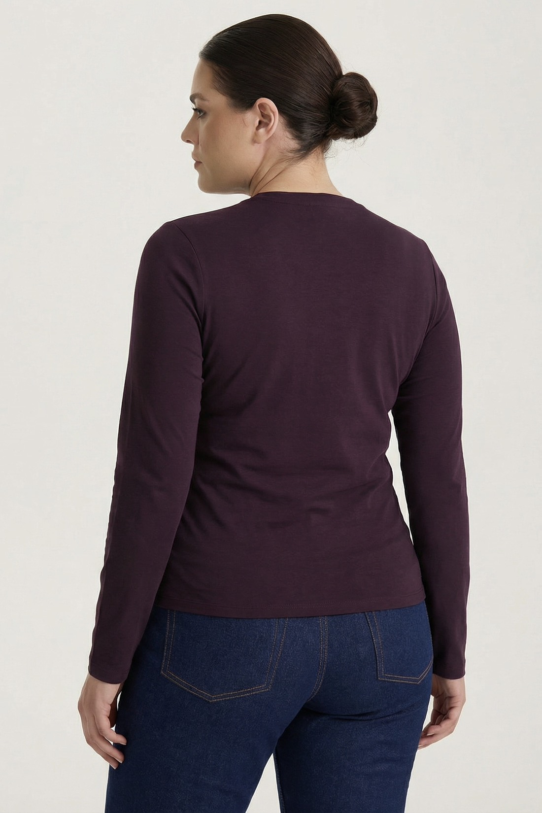 Лонгслив из трикотажа, инжир