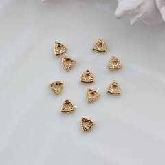 Бусина разделитель (спейсер) треугольные, 6*2 мм, позолота, 10 штук, Р038