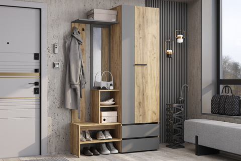 Прихожая Твист крафт / графит