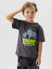 280012С-31 Комплект для мальчика (футболка, шорты), Темно серый