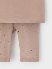 пижама  для девочки  К 1647/беж,точки