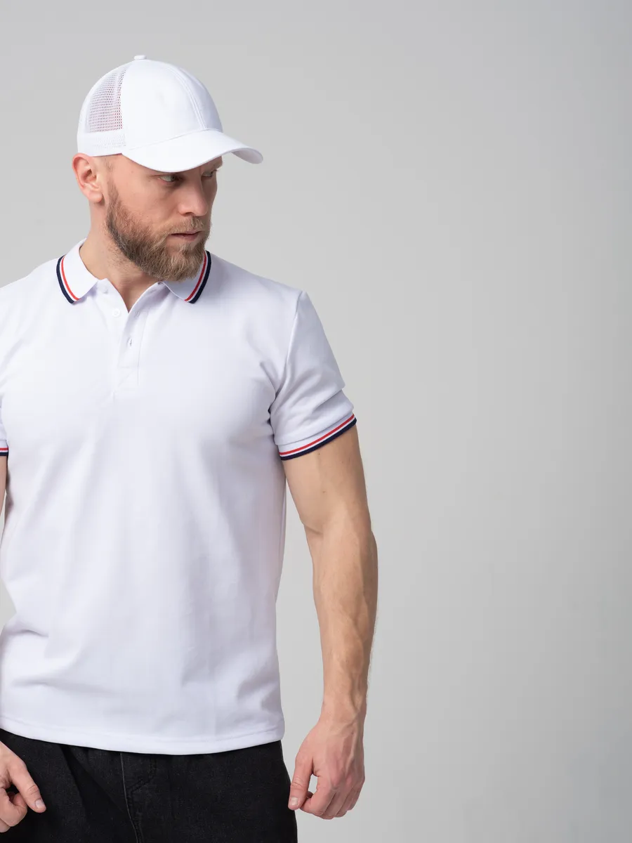 Бейсболка с сеткой летняя белая