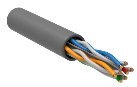 ITK Витая пара U/UTP 6 4х2х23AWG LSZH серый (305м) РФ/Т