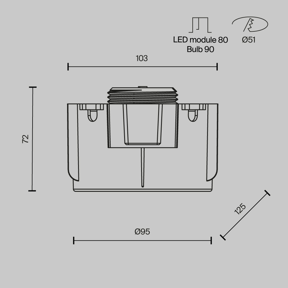 Встраиваемый светильник Maytoni Technical Downlight Intro 2.0 DL136-GU10-W