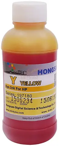 Чернила водные DCTec DCD-T610 yellow 200мл. Для HP T120, T520, T610, T1100, T1120. Серия 197180