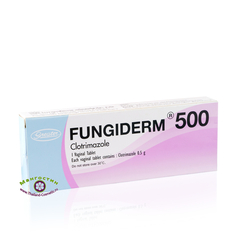Вагинальная свечка против молочницы и хламидиоза Фунгидерм 500 Fungiderm 500, Greater Pharma Manufacturing Co., Ltd.