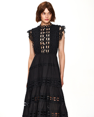 Платье кружевное длинное с крылышками