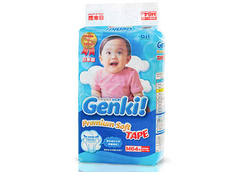 Подгузники GENKI (6-11кг) M, 64шт