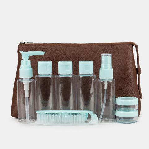 Косметичка Comete из кожи теленка, цвета шоколад