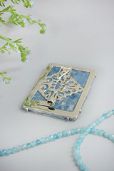 Брошь в технике флорентийской мозаики "Вера" из коллекции "Русские красавицы"