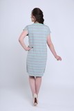 Платье для беременных и кормящих 08721 серый меланж/ментол