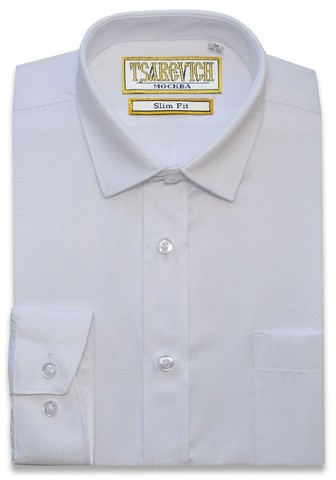 Рубашка белая с выработкой TSAREVICH