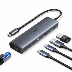 USB-хаб UGREEN CM512 (45320) USB-C Ethernet PD серый
