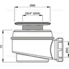 Сифон для душевого поддона 6 см Alcaplast A46-60