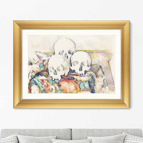 Поль Сезанн - Репродукция картины в раме The Three Skulls, 1902г.