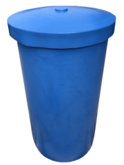 Бак с крышкой Б250 Хромов 250 л. вертикальный (650x650x1080см;синий) - арт.561001