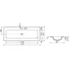 Ceramica Nova CN7017MB CN7017MB Раковина накладная Element с отверстием  под смеситель 1210*457*137мм, цвет черный матовый
