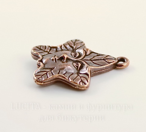 Подвеска TierraCast "Лесной дух" (цвет-античная медь) 22х19 мм