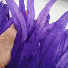 Тесьма  из перьев петуха h 25-30 см, фиолетовый