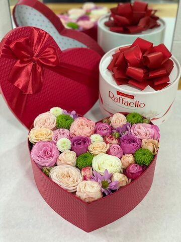 Heart box with Rafaello