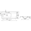 Ceramica Nova CN7014MB CN7014MB Раковина накладная Element с отверстием под смеситель 1010*457*137мм, чаша слева, цвет черн