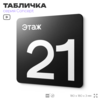 Табличка Этаж 21, на дверь и стену, навигационная и информационная, серия CONCEPT, 18х18 см, Айдентика Технолоджи