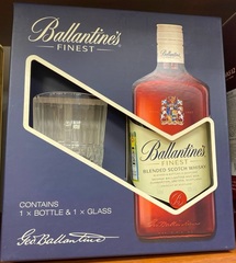 Виски Баллантайнс Файнест п/у + 1 стакан