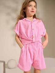 Рубашка и шорты в комплекте для девочки Next AH6-464, Розовый