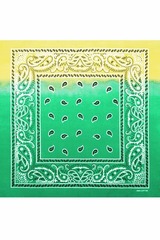 Бандана зеленый градиент пейсли