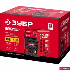 ЗУБР ММА, 190 А, RED MACHINE, сварочный аппарат инверторный, макс. электрод ? 5.0 мм (СА-190)