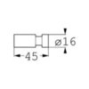 Emco System2 3575 001 01 Крючок, Emco, System2, одинарный, ширина, мм-16, глубина, мм-45, высота, мм-16, тип установки-настенный, крепеж-есть, цвет-хром