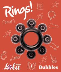 Чёрное эрекционное кольцо Rings Bubbles - 