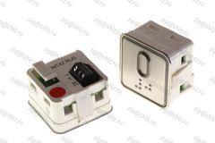 Кнопка (кнопочный модуль) MT42 RUS "0 Этаж", квадратная, красная подсветка, Брайль.