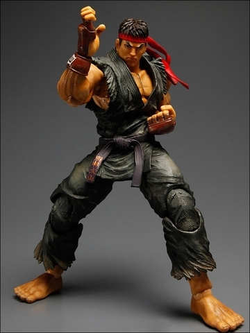 Super Street Fighter IV Play Arts Kai Figure - Evil Ryu Black