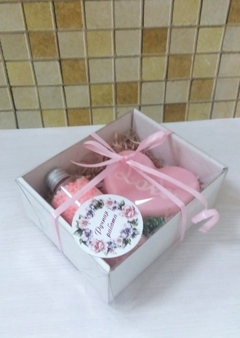 Коробка картон. 9х11х4.5см с прозр.крышкой
