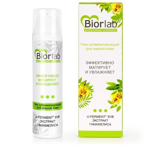 Суперматирующий гель для жирной кожи BiorLab - 50 гр. - Биоритм Уходовая косметика BIORLAB LB-25004