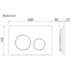 Ceramica Nova CN12-001M Кнопка смыва Balance, клавиши Circle, цвет хром матовый,арт. CN12-001M