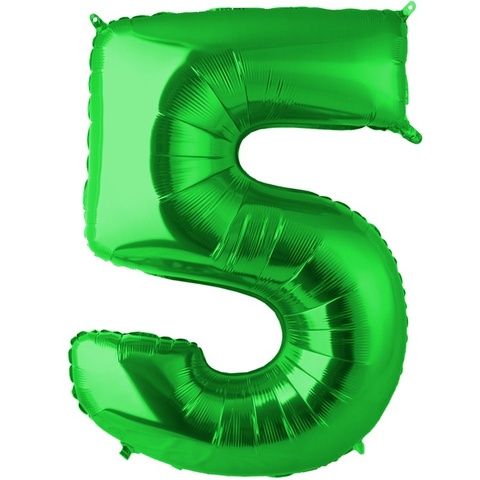 Цифра гелиевая 5 Green