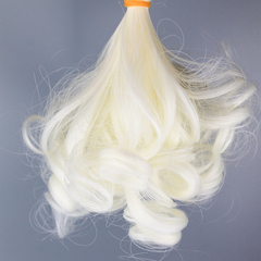 Волосы для кукол, трессы кудри Premium, цвет Белый блонд, 13-15 см*1 метр., набор 2 шт