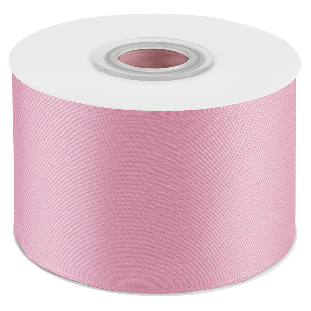 Лента Атласная (5см*22,85м) Розовый.