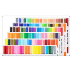 
          Маркер для скетчинга, двусторонние, Basir, линер, акварельные, белый корпус, 120 цветов