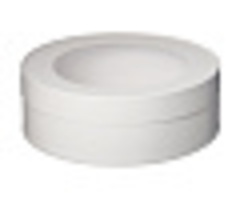 Коробка под зефир, макаруны круглая с окном диам.160мм выс 45мм (БЕЛАЯ)