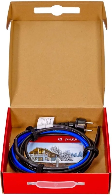 Саморегулирующийся нагревательный кабель Ридан Pipeheat-15, 8 м, 120 Вт с вилкой