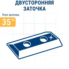 Нож для рубанка ПРАКТИКА 82 мм х 5,5 мм, быстрорежущая сталь, ( 2 шт ) (037-428)