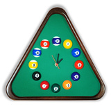 Часы Треугольник ясень/сукно (№3,Euro Pro 50 ш1.98м Yellow green) фото №0