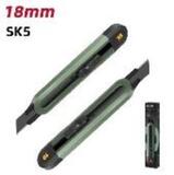 Технический нож "Home Series Green" Deli HT4018L ширина лезвия 18мм, эксклюзивный дизайн, корпус из высококачественного софттач пластика