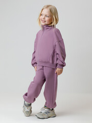 брюки  для девочки  КР 400872/лиловый 3220 к649