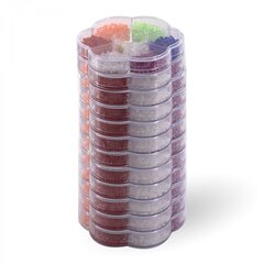 Набор для создания украшений-бисер Alingar, 80х80х12 мм, "Rainbow", бисер 6 цв., 1х1,1 м леска, пластик. пенал