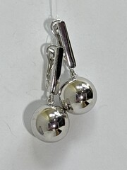 Шары 1,5  (серьги из серебра)